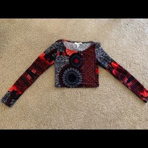 Sans Souci Long sleeve Crop Top